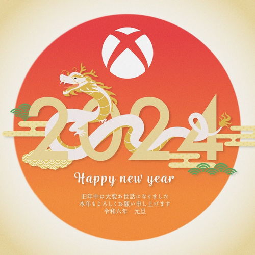 新年快樂 xbox playstation cdpr等廠商新年賀圖